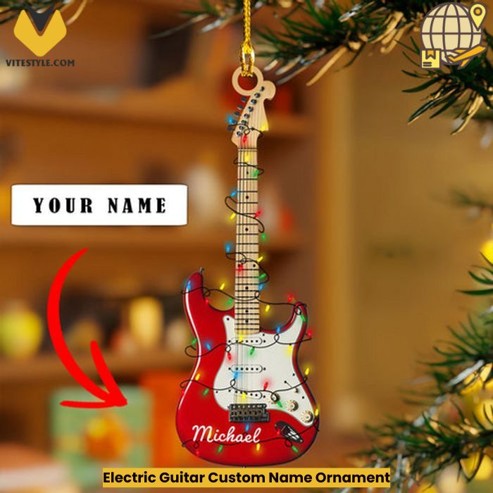 Electric Guitar Custom Name Ornament