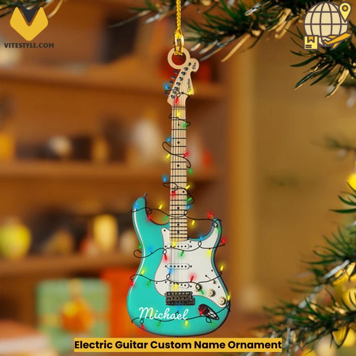 Electric Guitar Custom Name Ornament