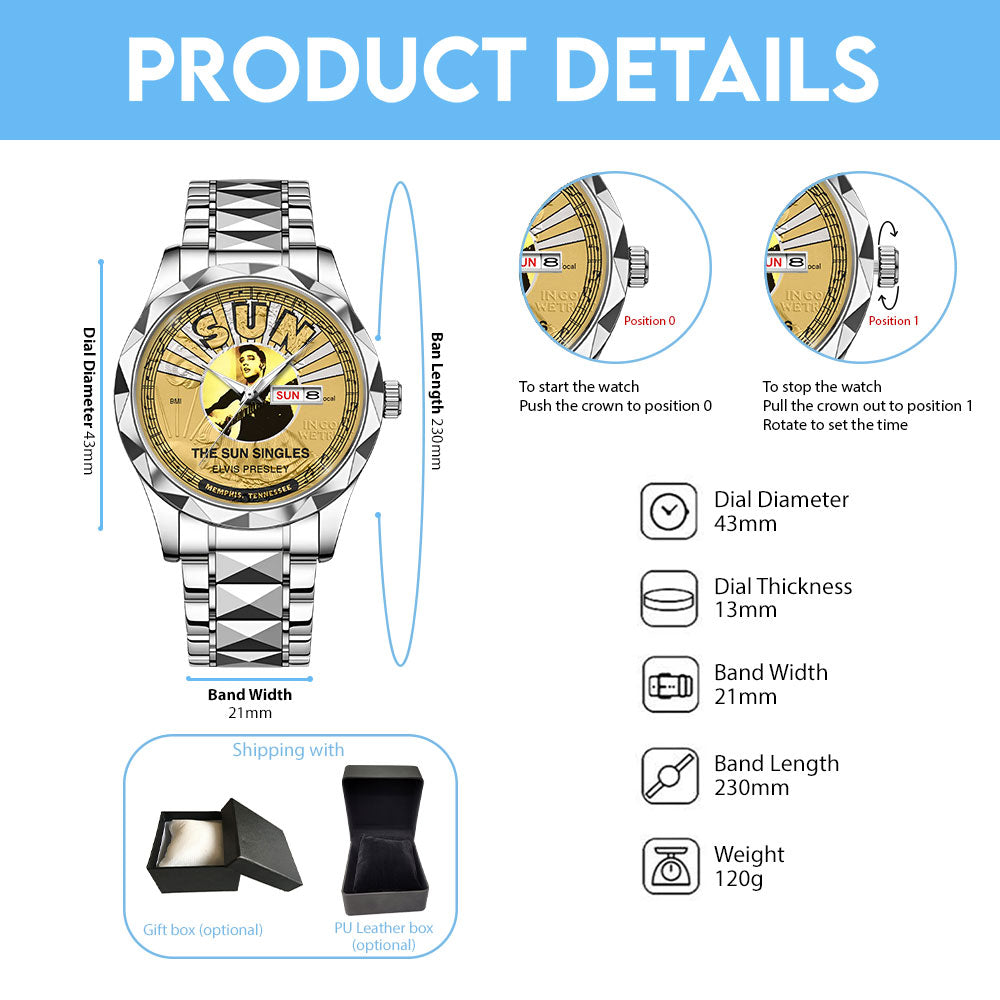 Elvis Presley Alloy Luxury Quartz Watch - MAITM12731