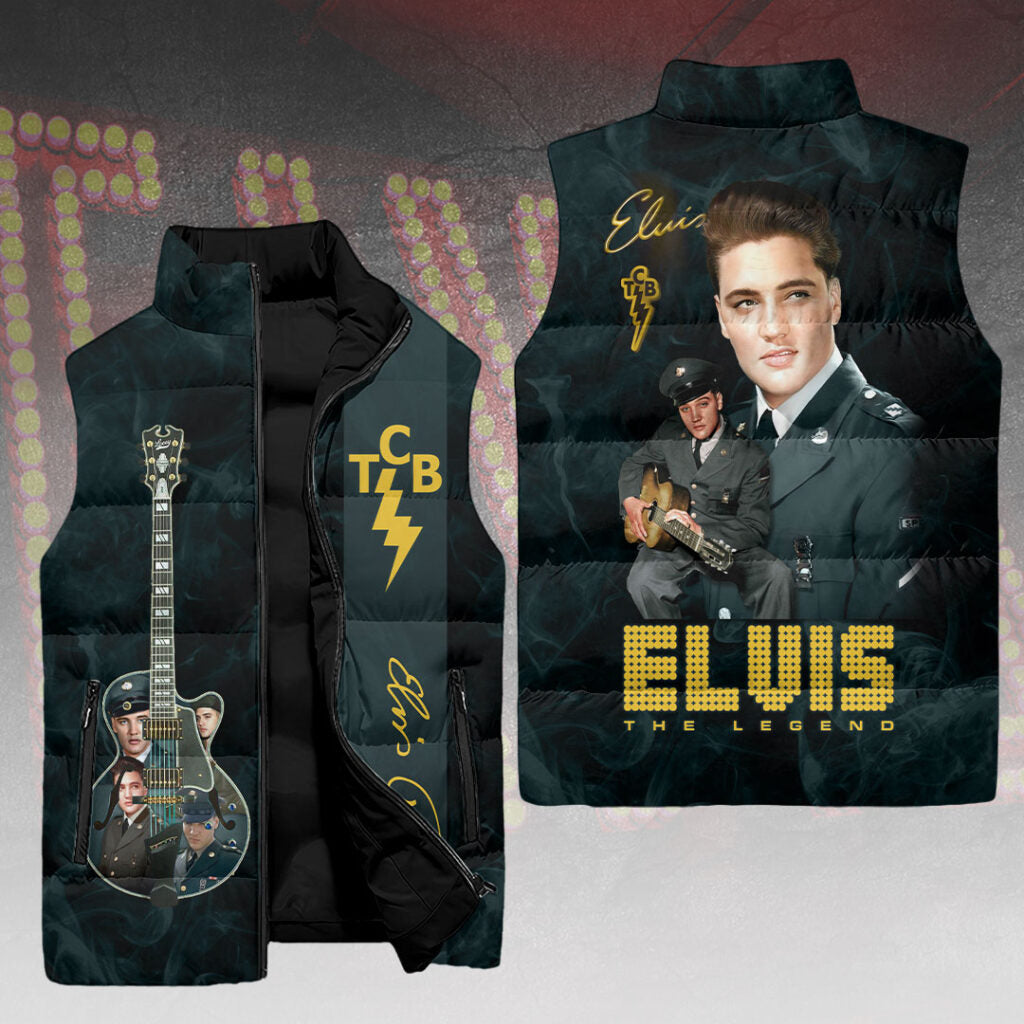 Elvis Presley 3D Sleeveless Down Jacket – HOATT15448