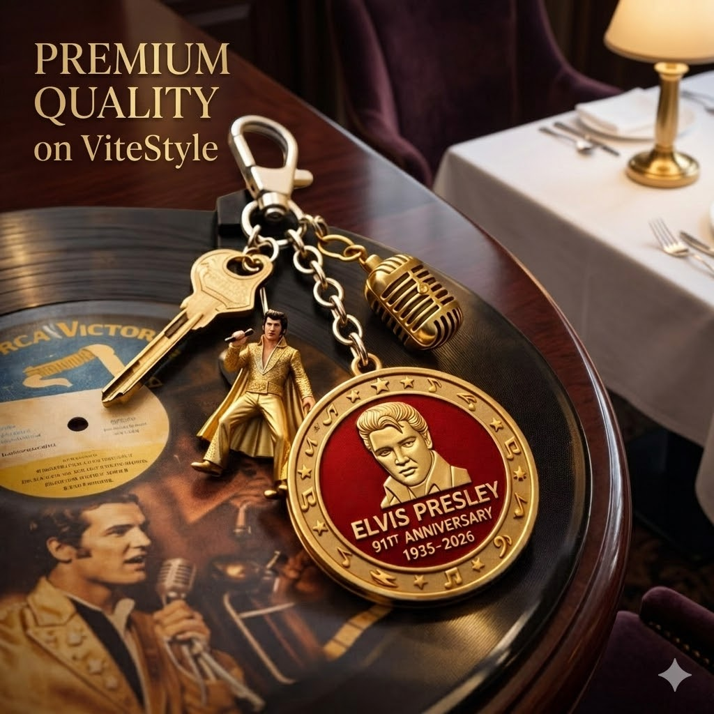 Elvis Presley 91st Anniversary Keychain