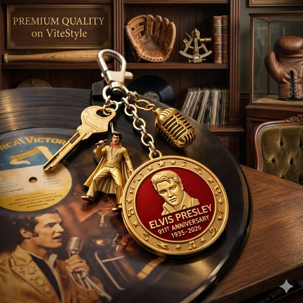 Elvis Presley 91st Anniversary Keychain