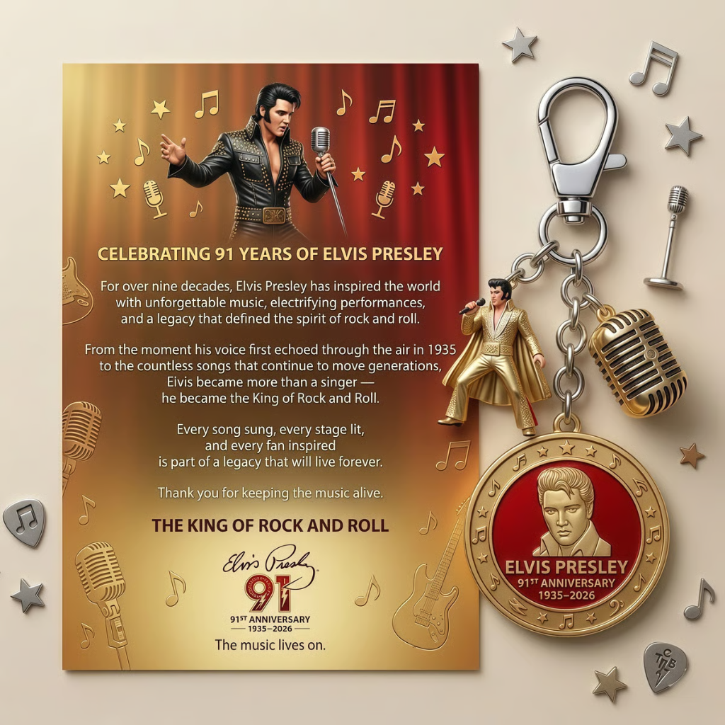 Elvis Presley 91st Anniversary Keychain