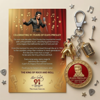 Elvis Presley 91st Anniversary Keychain
