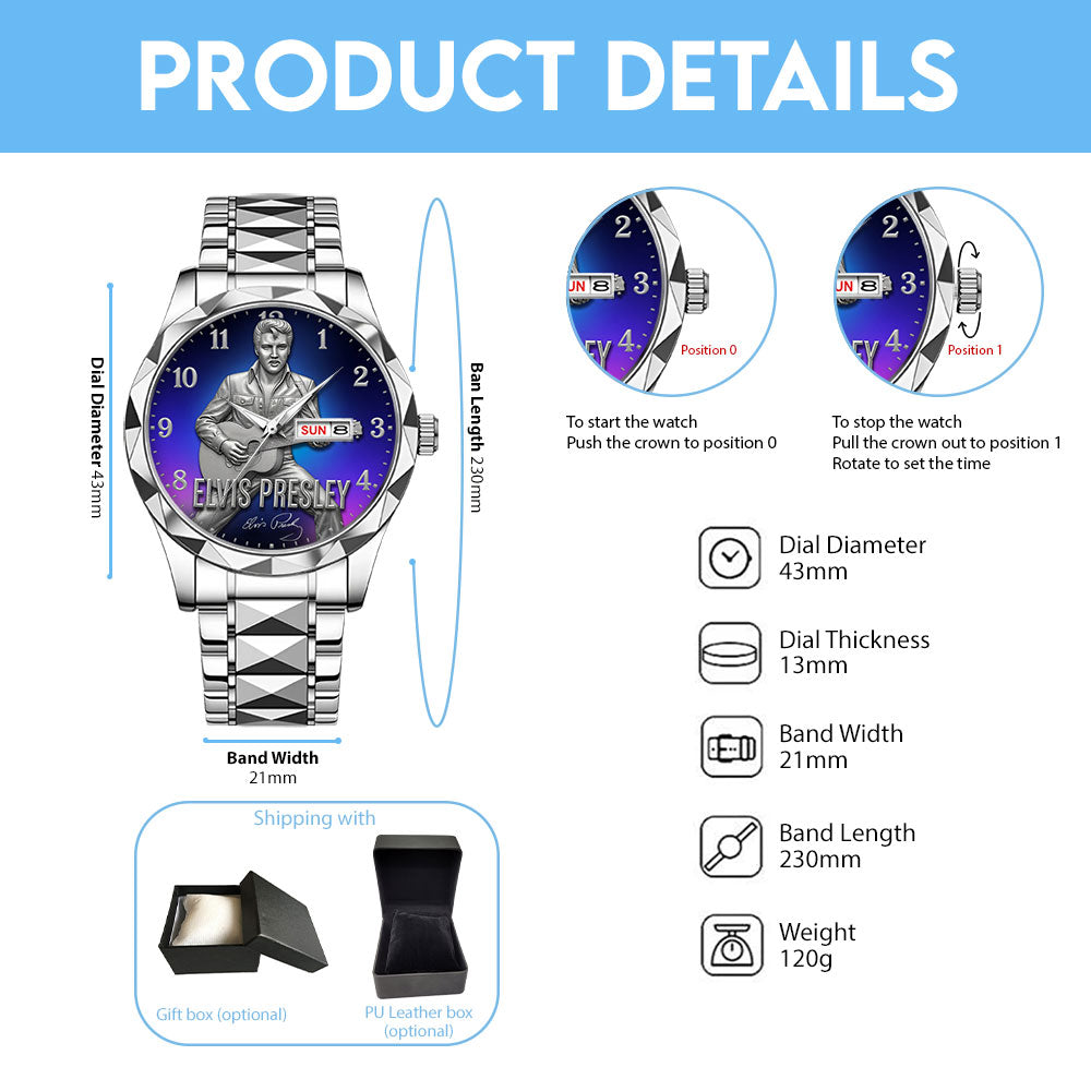 Elvis Presley Alloy Luxury Quartz Watch - TMTHU7275