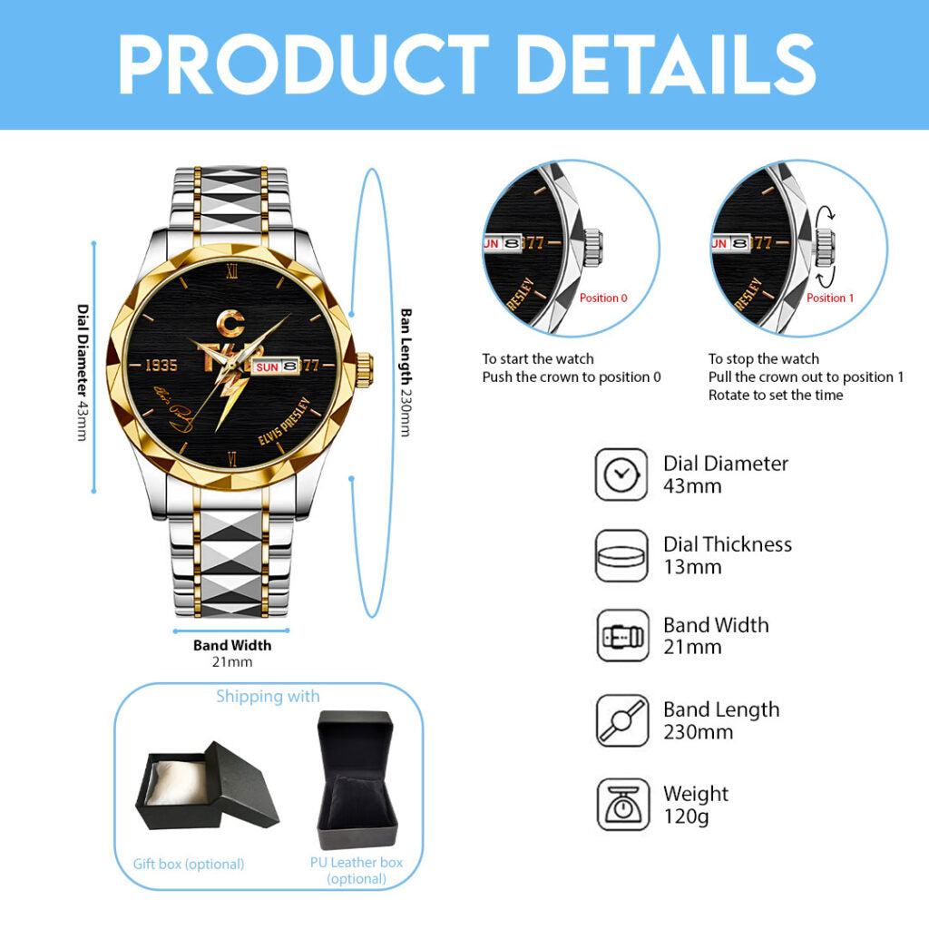 Elvis Presley Alloy Luxury Quartz Watch - HOATT 11412