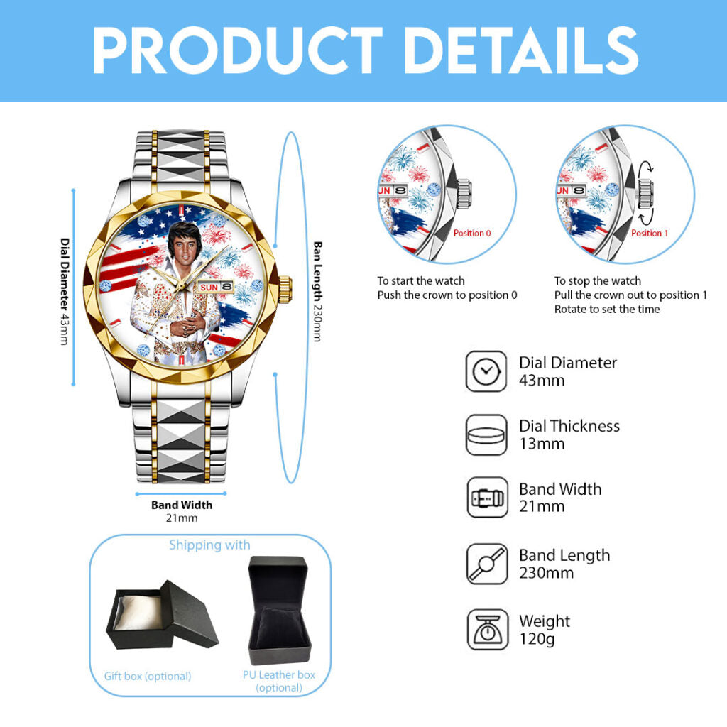 Elvis Presley Alloy Luxury Quartz Watch - HOATT 11415