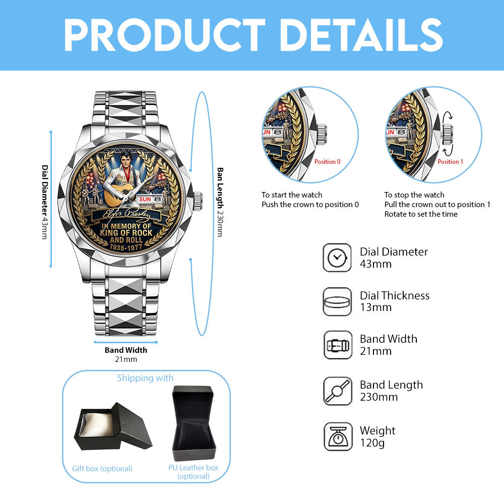 Elvis Presley Alloy Luxury Quartz Watch - MAITM14582
