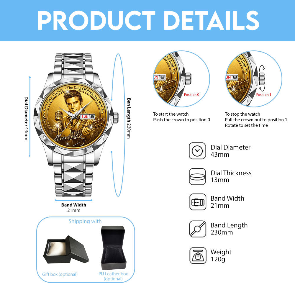 Elvis Presley Alloy Luxury Quartz Watch - MAITM14654