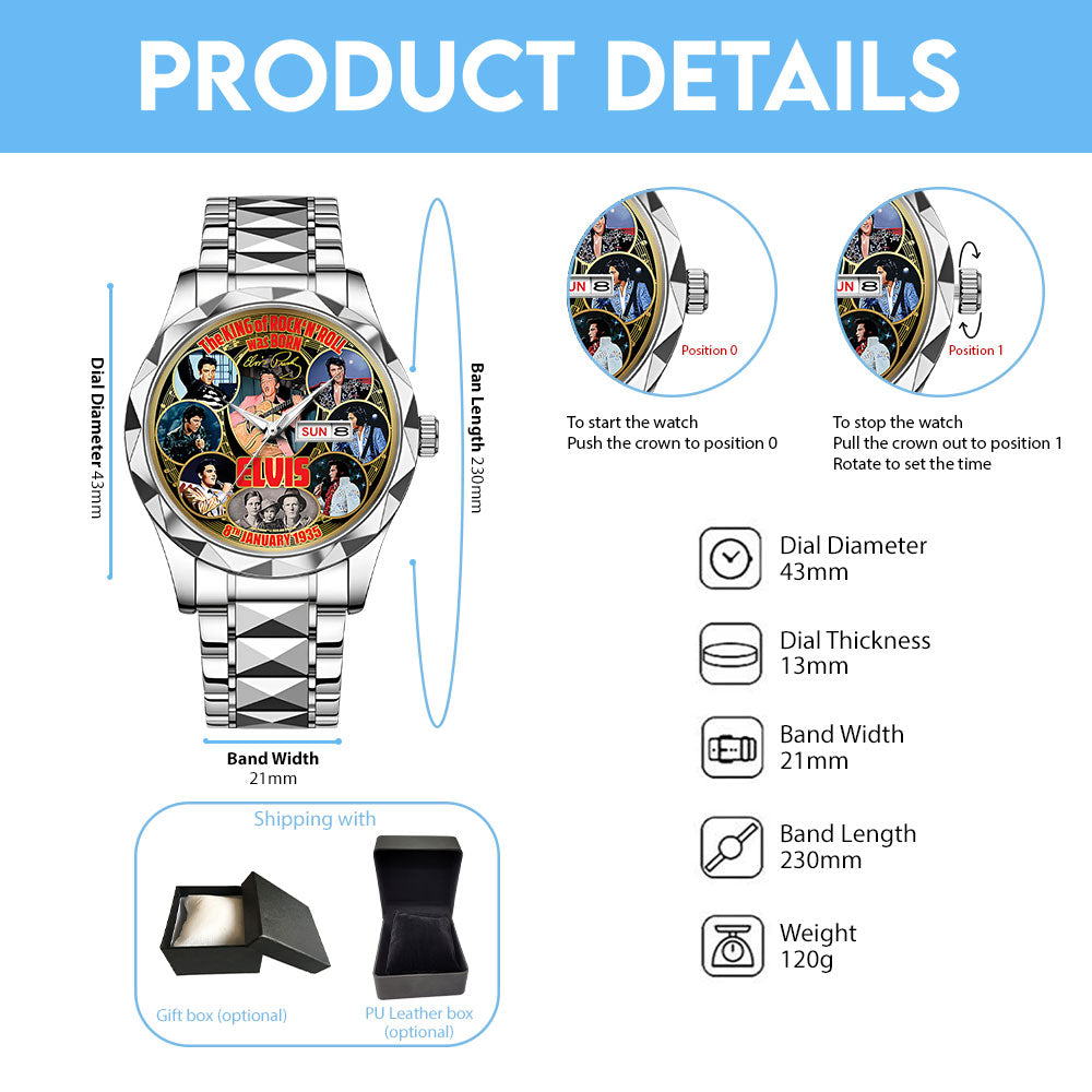 Elvis Presley Alloy Luxury Quartz Watch - TANTN16714