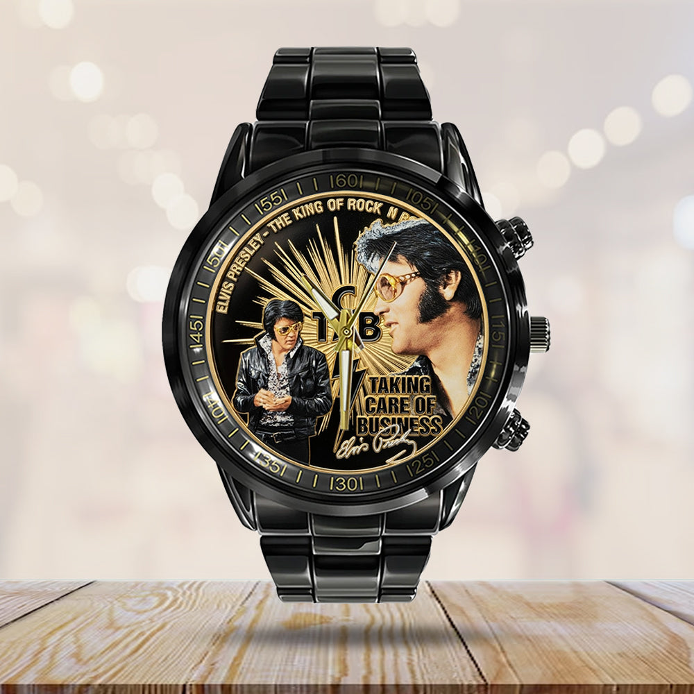 Elvis Presley Black Stainless Steel Watch - TMTHU4442