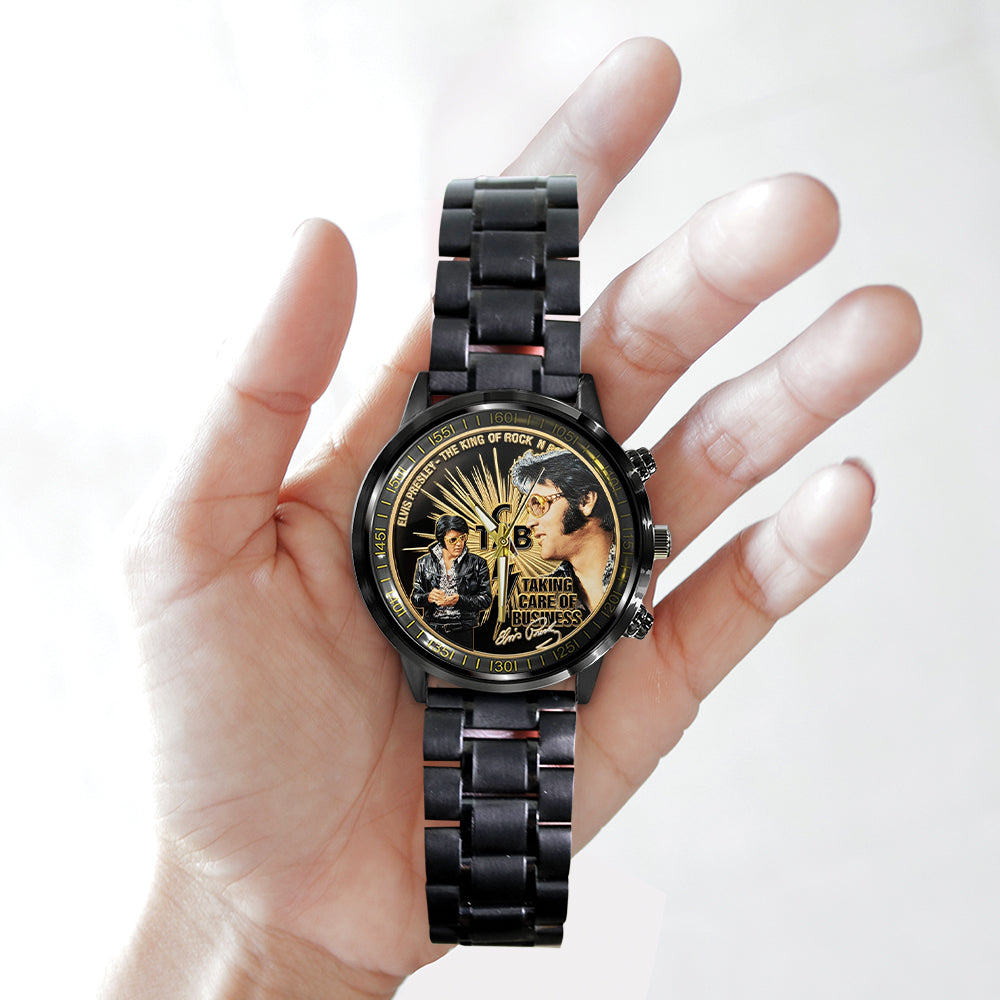 Elvis Presley Black Stainless Steel Watch - TMTHU4442