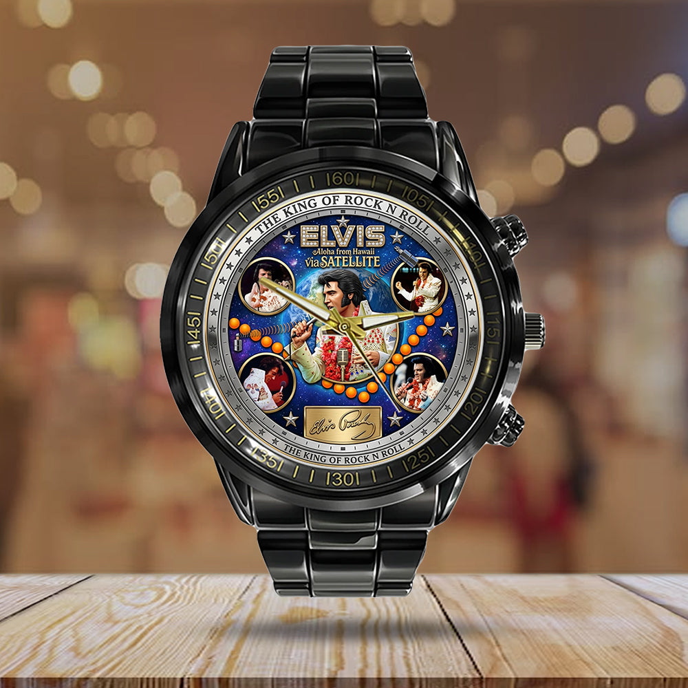 Elvis Presley Black Stainless Steel Watch - TMTHU6502