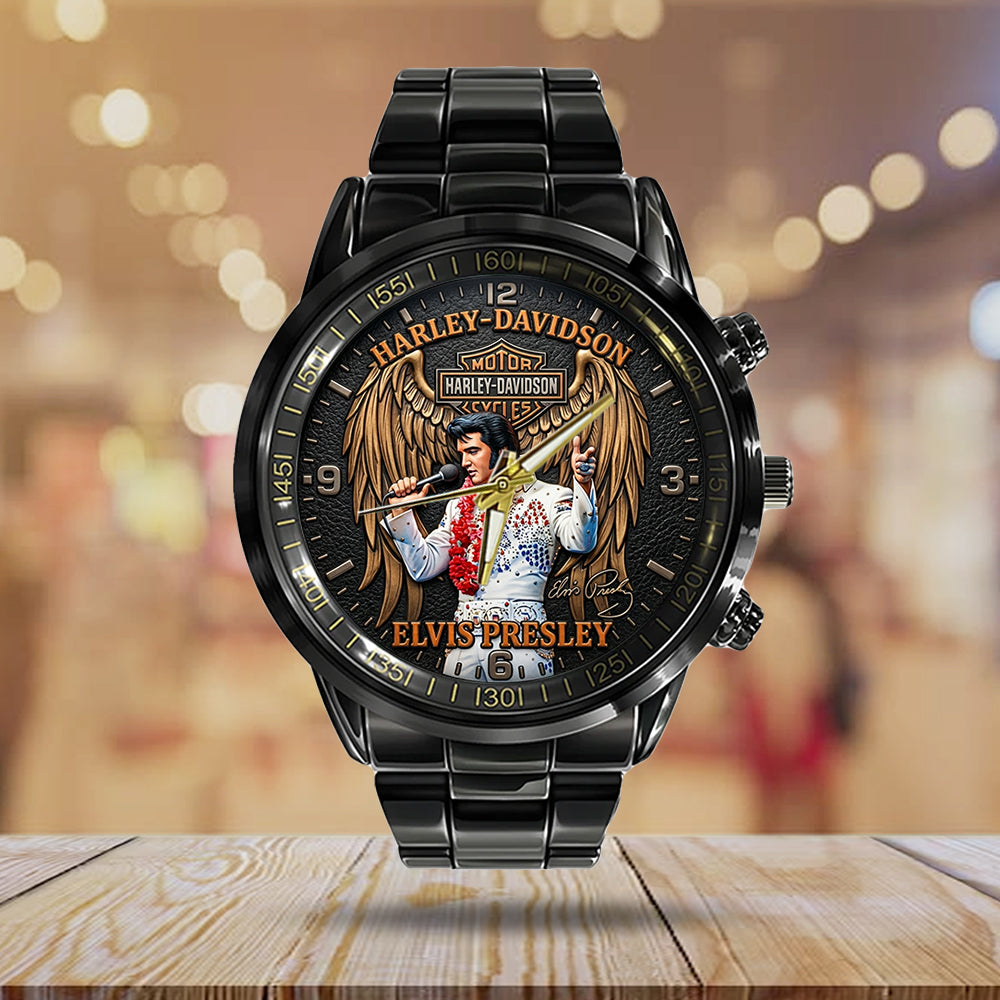 Elvis Presley Black Stainless Steel Watch - TMTHU6583