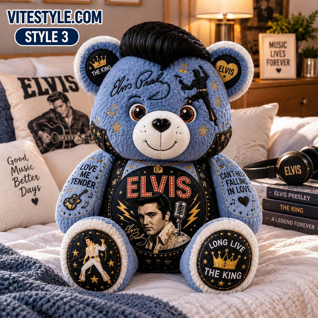Elvis Presley Bear Shaped Pillow