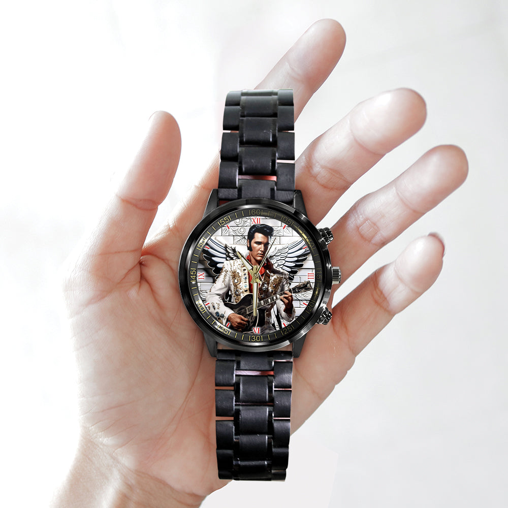 Elvis Presley Black Stainless Steel Watch - GNE 251