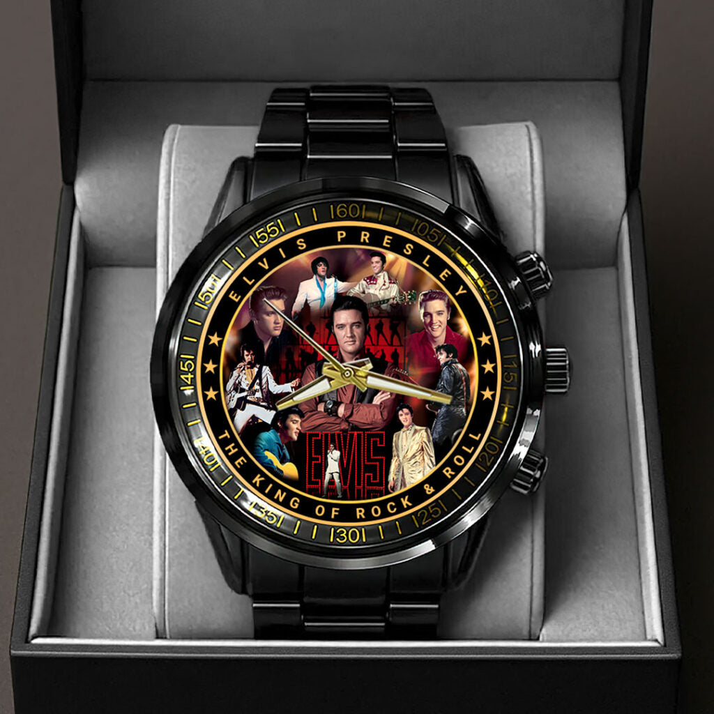 Elvis Presley Black Stainless Steel Watch - HOATT16391