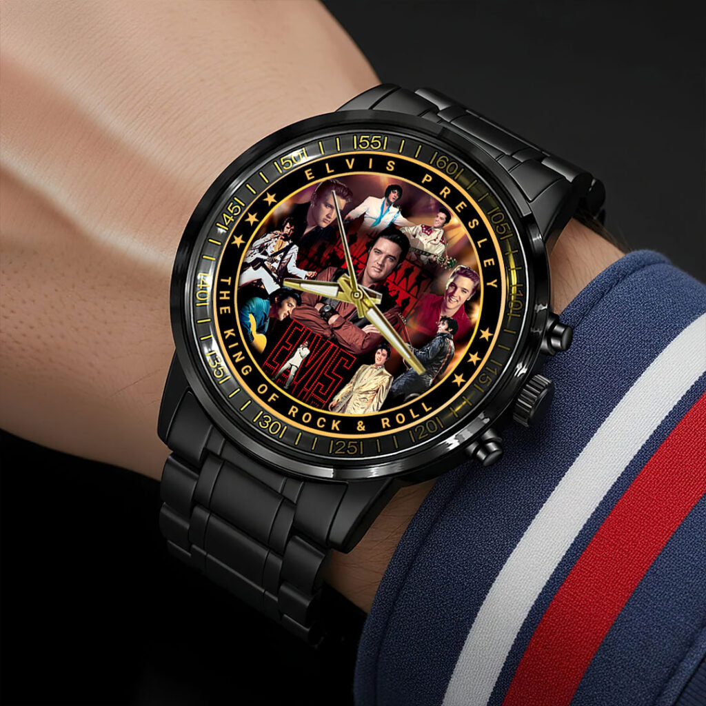 Elvis Presley Black Stainless Steel Watch - HOATT16391