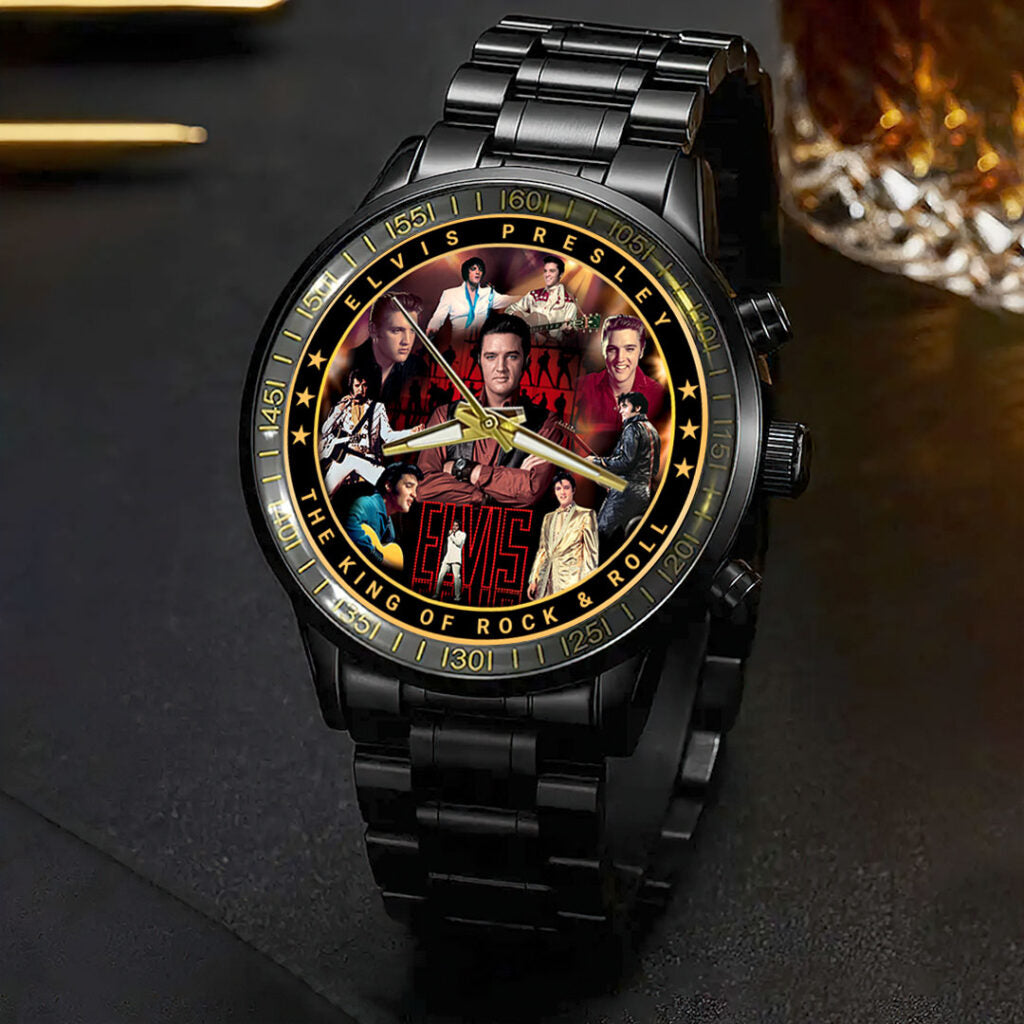 Elvis Presley Black Stainless Steel Watch - HOATT16391