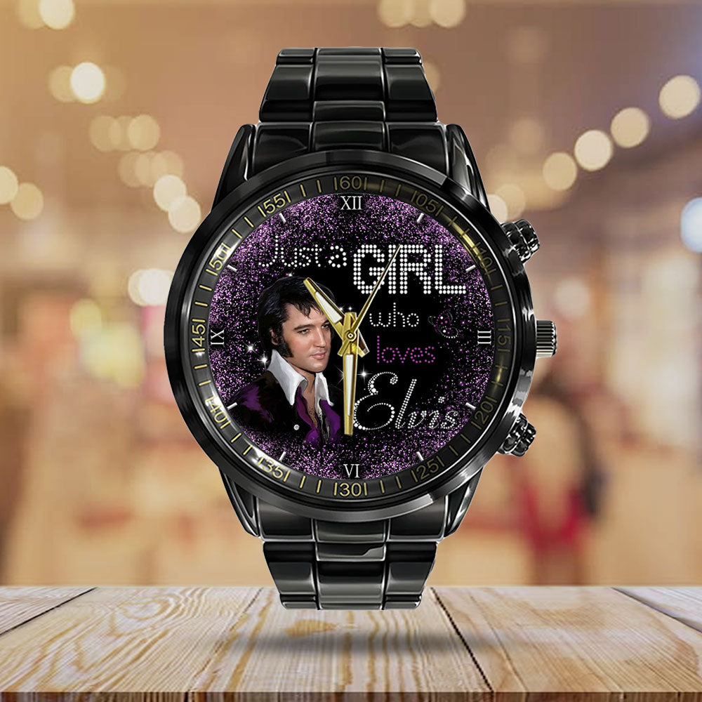 Elvis Presley Black Stainless Steel Watch - HOATT 7242