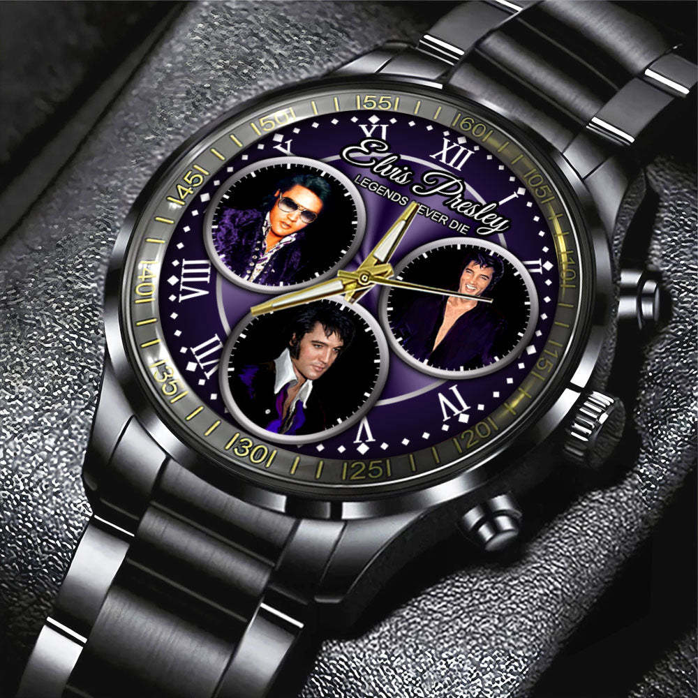 Elvis Presley Black Stainless Steel Watch - HOATT 7671
