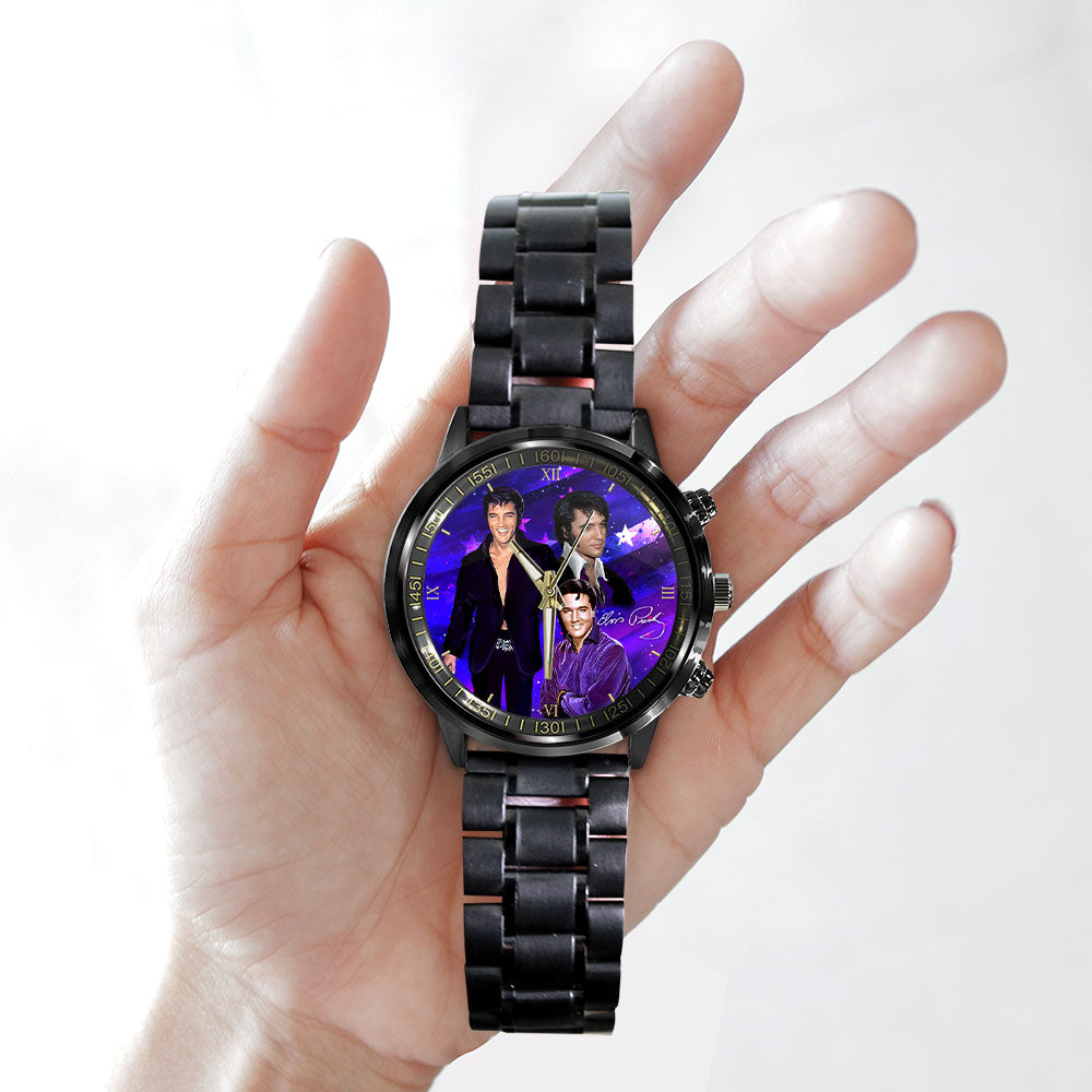 Elvis Presley Black Stainless Steel Watch - HOATT 9791