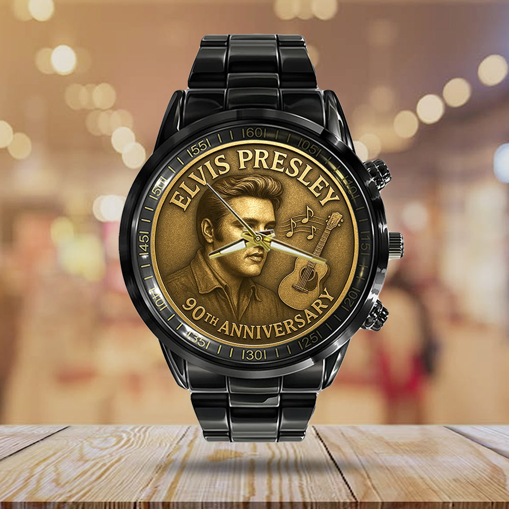 Elvis Presley Black Stainless Steel Watch - MAITM 10699