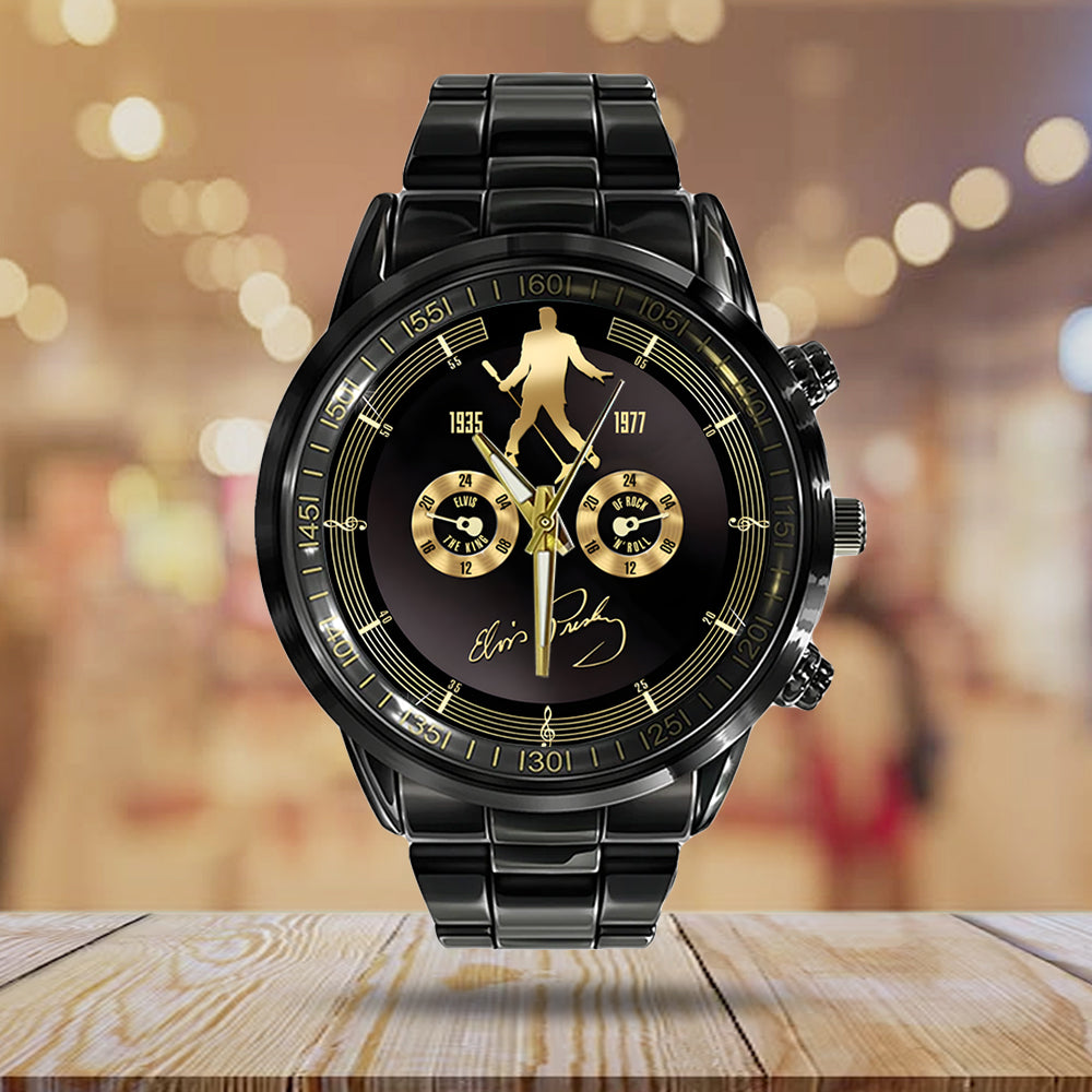 Elvis Presley Black Stainless Steel Watch - TANTN 11387