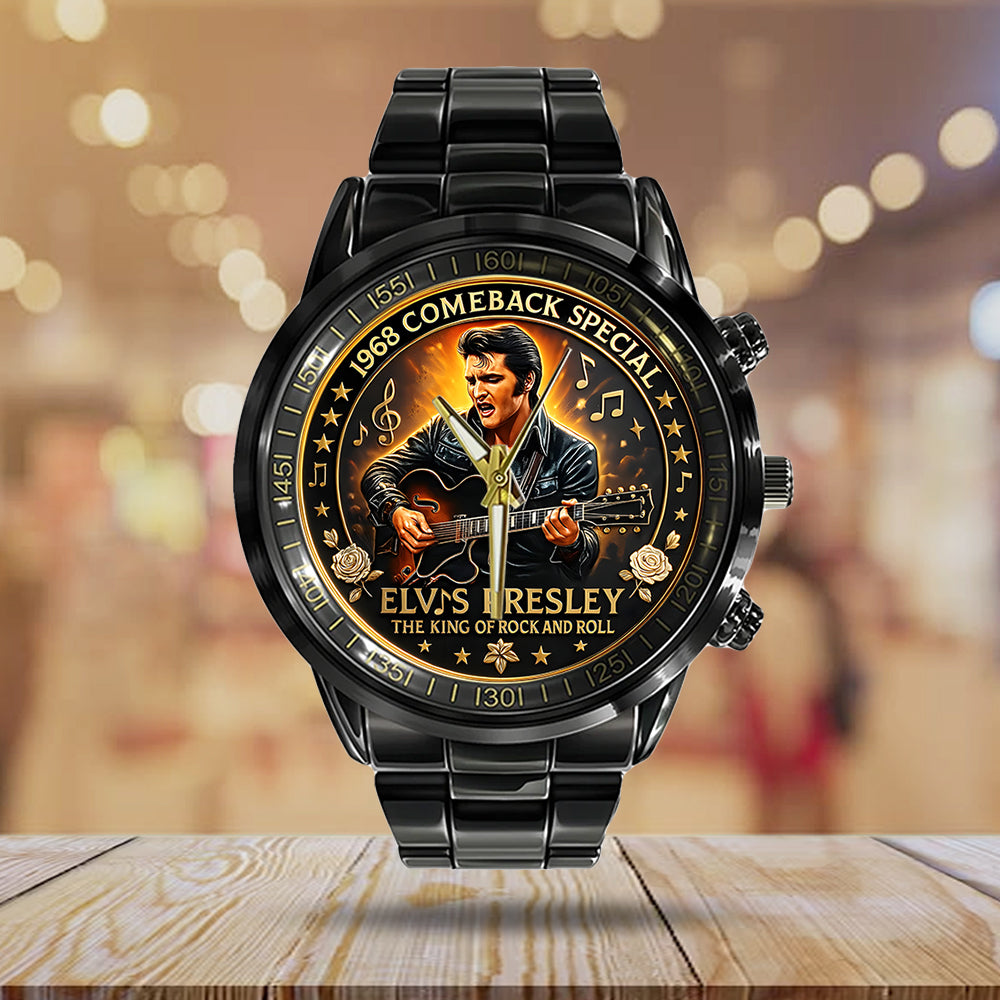 Elvis Presley Black Stainless Steel Watch - TANTN 14149