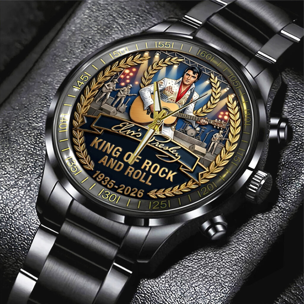 Elvis Presley Black Stainless Steel Watch - TANTN20586