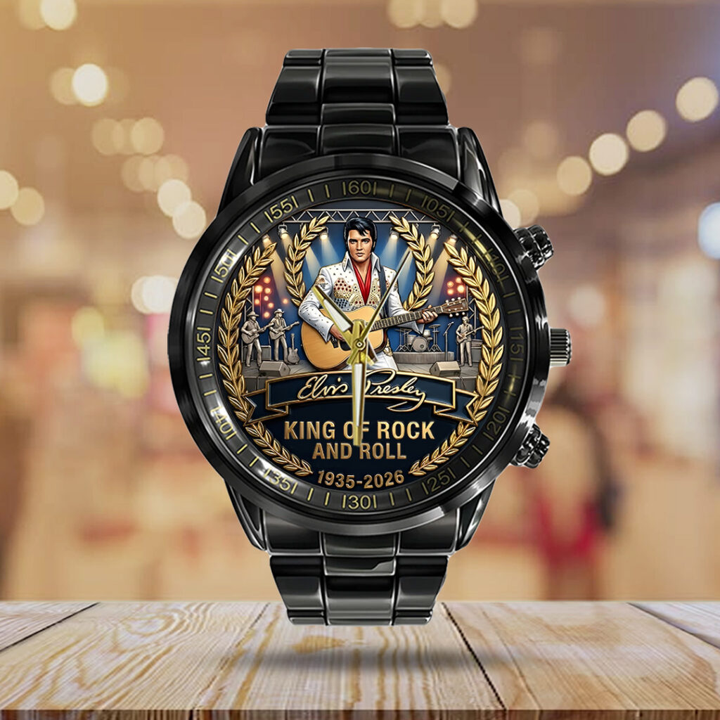 Elvis Presley Black Stainless Steel Watch - TANTN20586