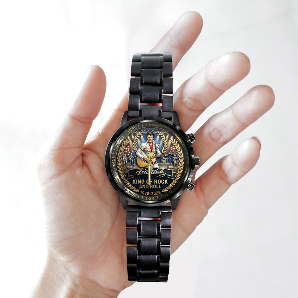 Elvis Presley Black Stainless Steel Watch - TANTN20586