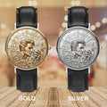 Elvis Presley Black Stitched Leather Watch - TMTHU7188