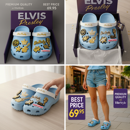 Elvis Presley Crocs Charms