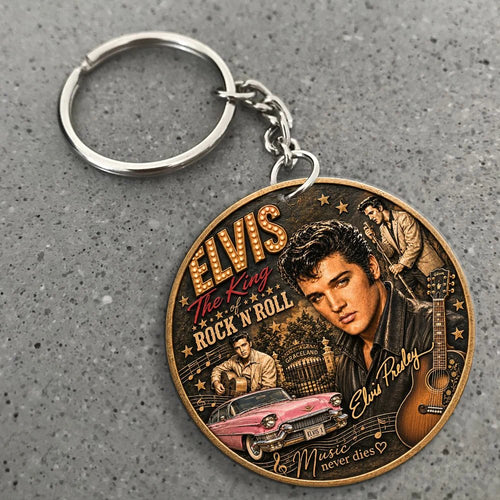 Elvis Presley Custom Shape 2-sided Keychain – MAITM15472