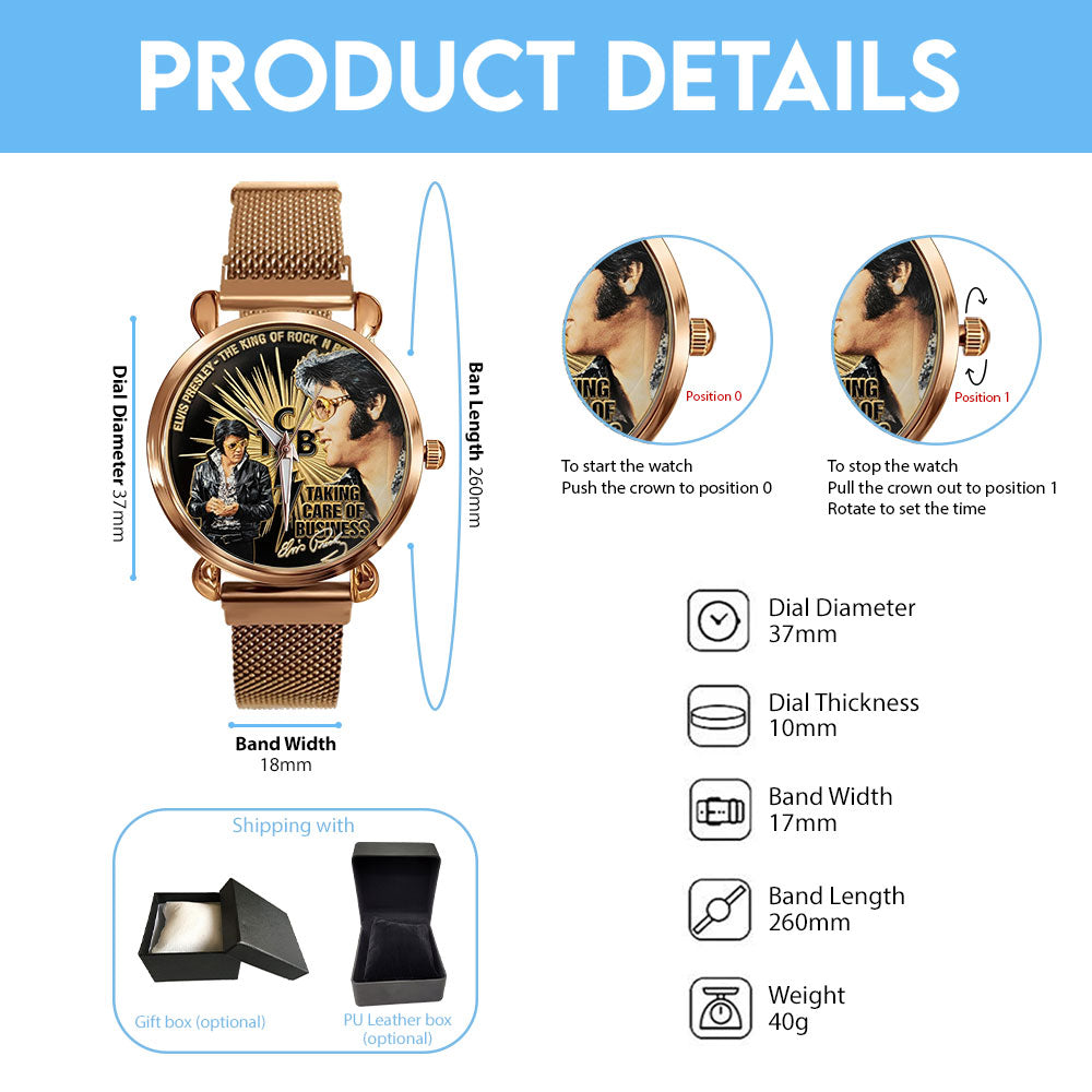 Elvis Presley Mesh Strap Quartz Watch - TMTHU4543