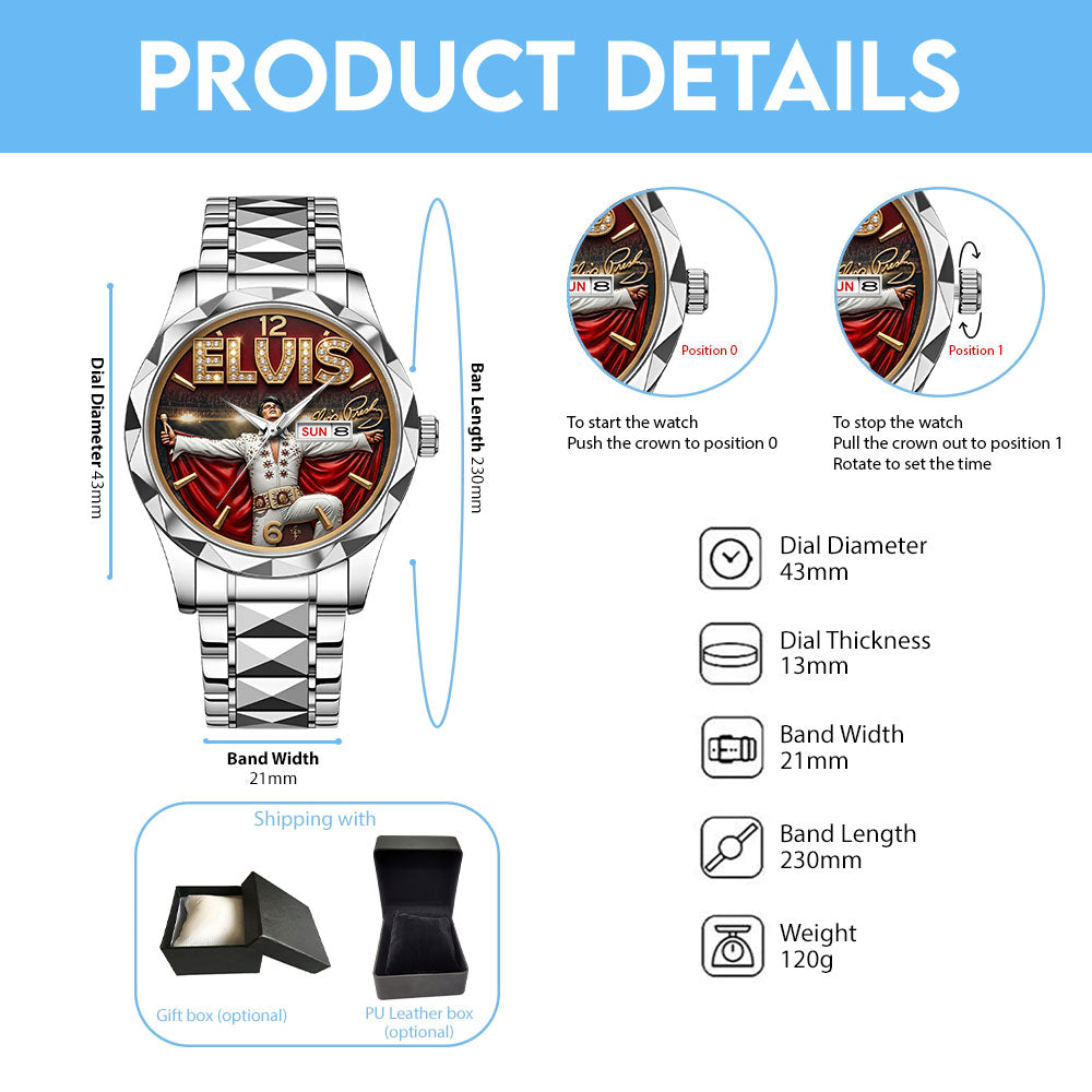 Elvis Presley Alloy Luxury Quartz Watch - TMTHU6478