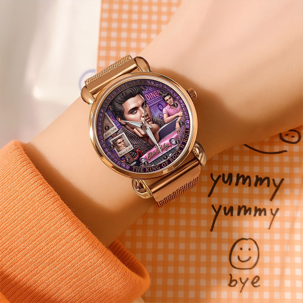 Elvis Presley Mesh Strap Quartz Watch - TMTHU6678