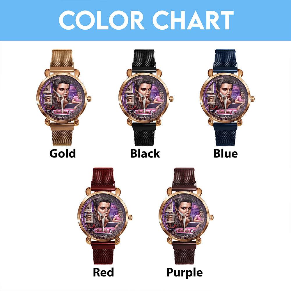 Elvis Presley Mesh Strap Quartz Watch - TMTHU6678