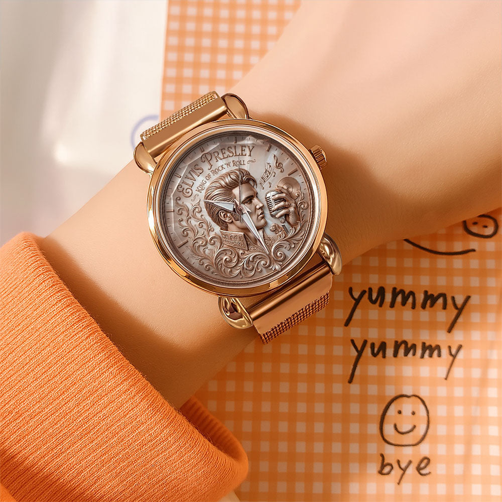 Elvis Presley Mesh Strap Quartz Watch - TMTHU7169