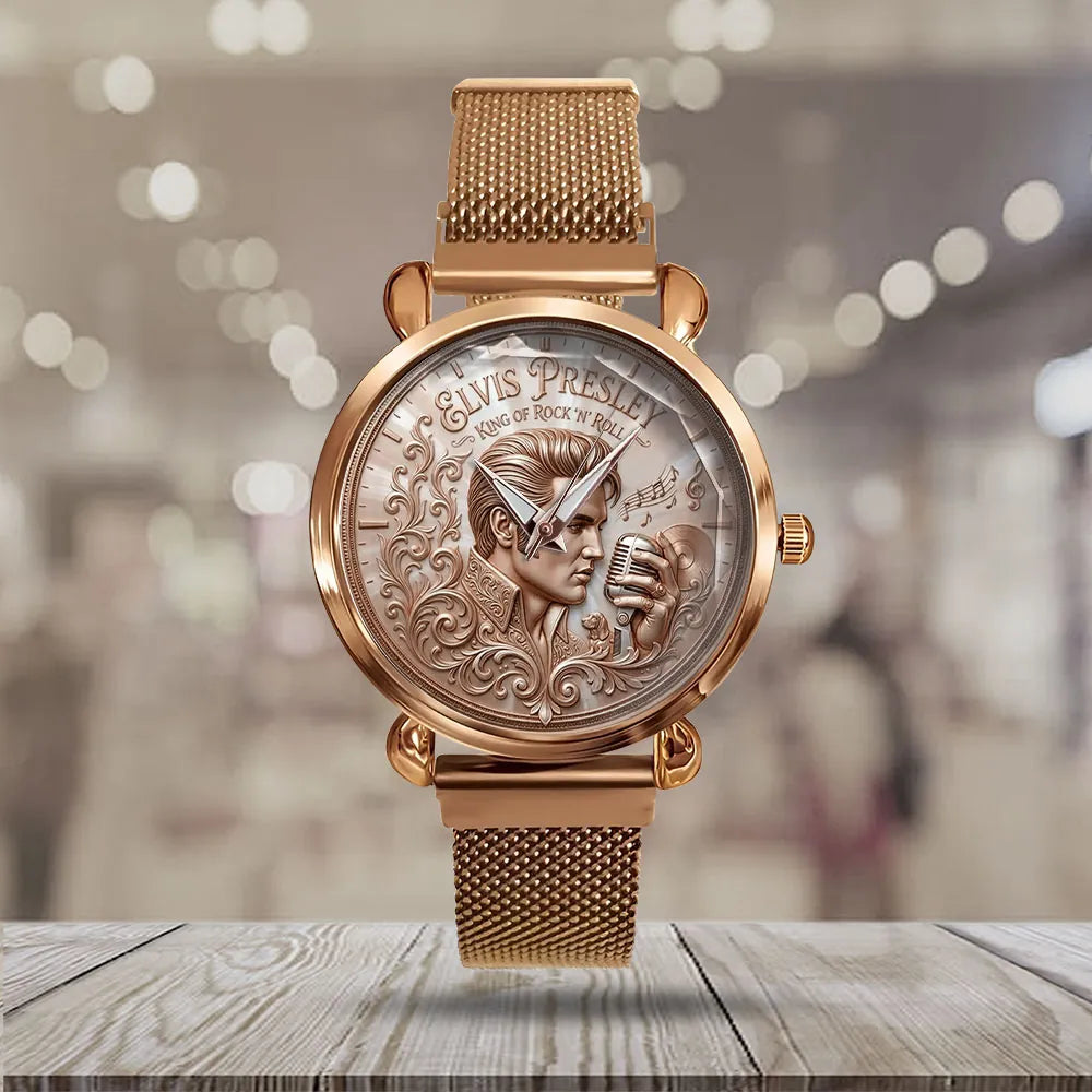 Elvis Presley Mesh Strap Quartz Watch - TMTHU7169