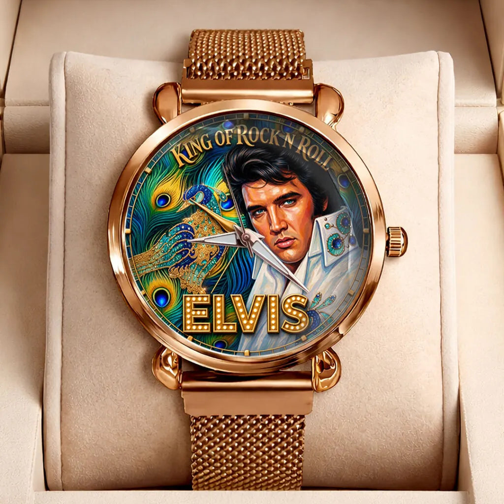 Elvis Presley Mesh Strap Quartz Watch - TMTHU8120