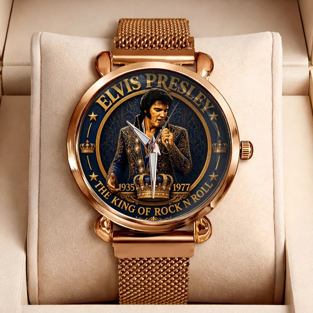 Elvis Presley Mesh Strap Quartz Watch - TMTHU8725