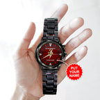 Personalized Elvis Presley Black Stainless Steel Watch - HOATT 7847