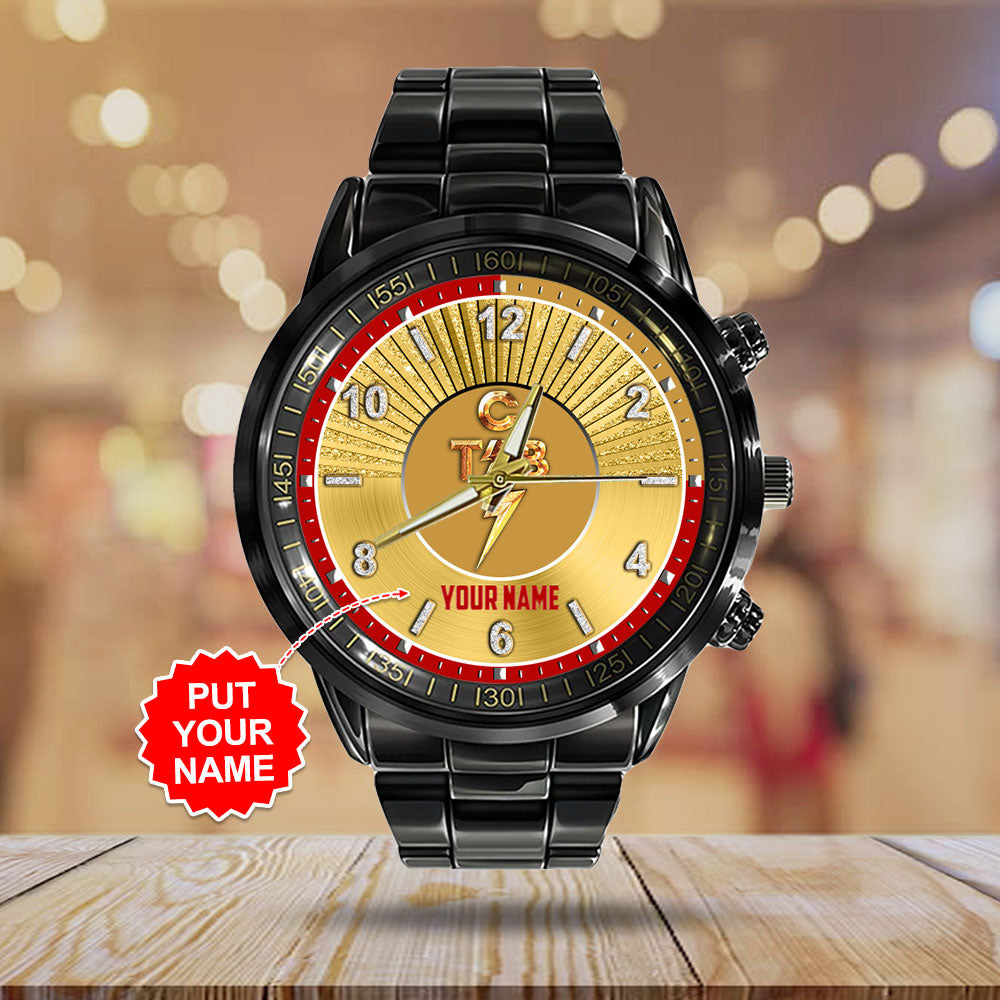 Personalized Elvis Presley Black Stainless Steel Watch - HOATT 7848