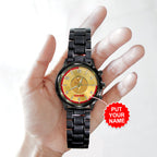 Personalized Elvis Presley Black Stainless Steel Watch - HOATT 7848