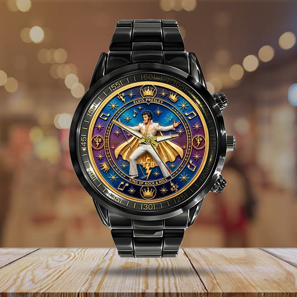 Elvis Presley Black Stainless Steel Watch - TMTHU4422