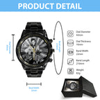 Elvis Presley Black Stainless Steel Watch - GNE 545