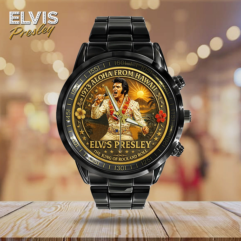 Elvis Presley Black Stainless Steel Watch - TANTN 14151
