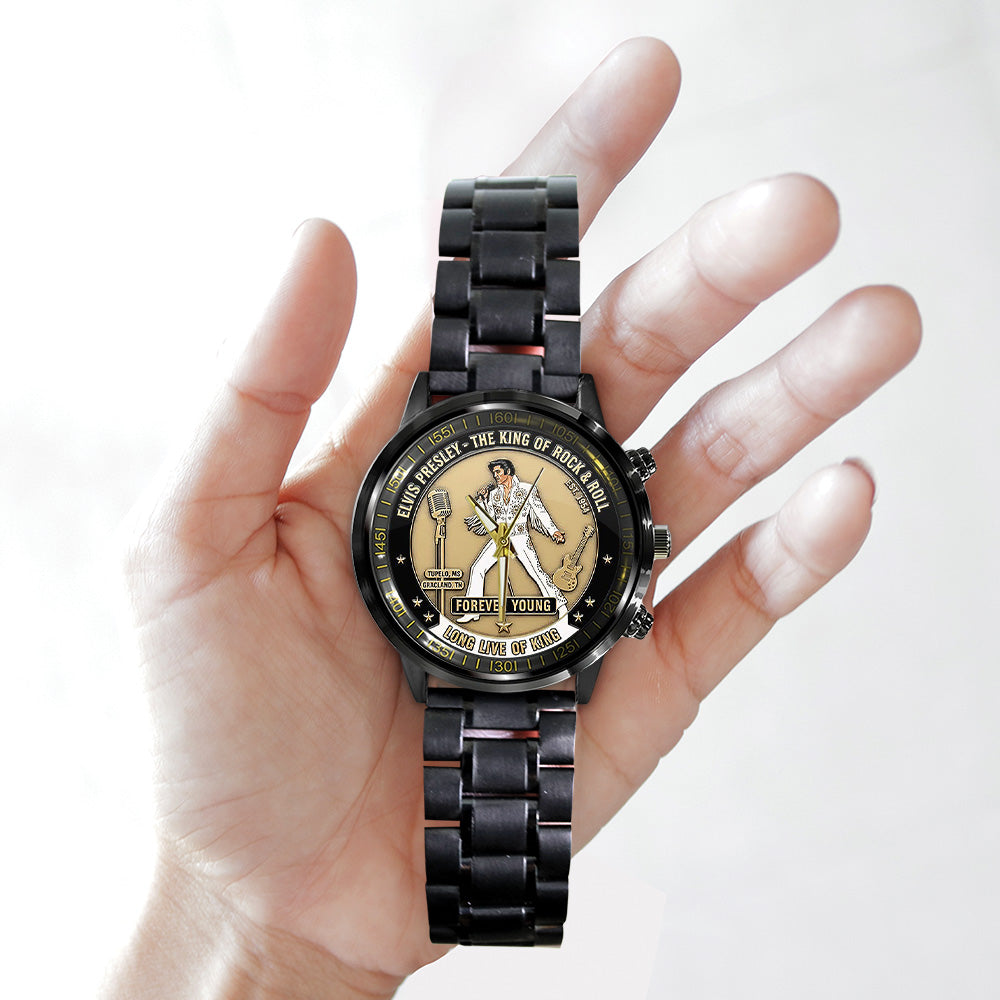 Elvis Presley Black Stainless Steel Watch - TANTN19114